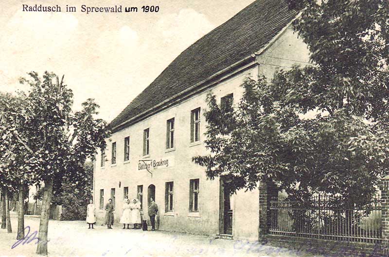 Gaststätte Brauhaus in Raddusch um 1900